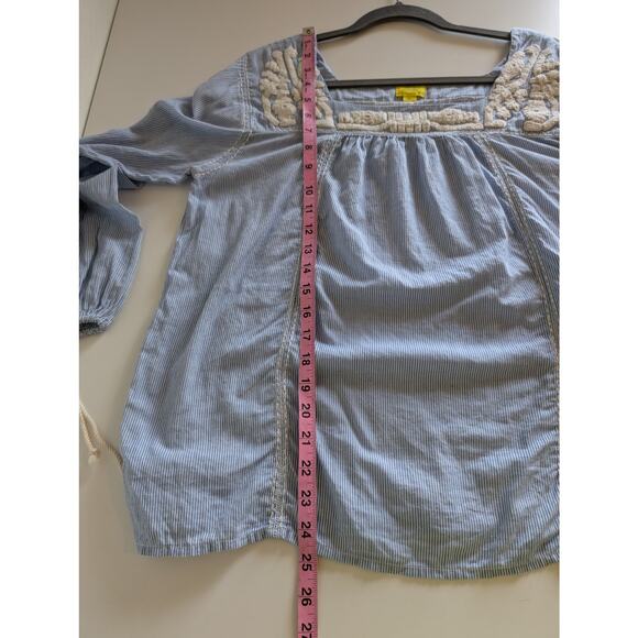 Roberta Roller Rabbit Maru Top Floral Embroidery Balloon Boho Nautical Size M - Picture 11 of 11